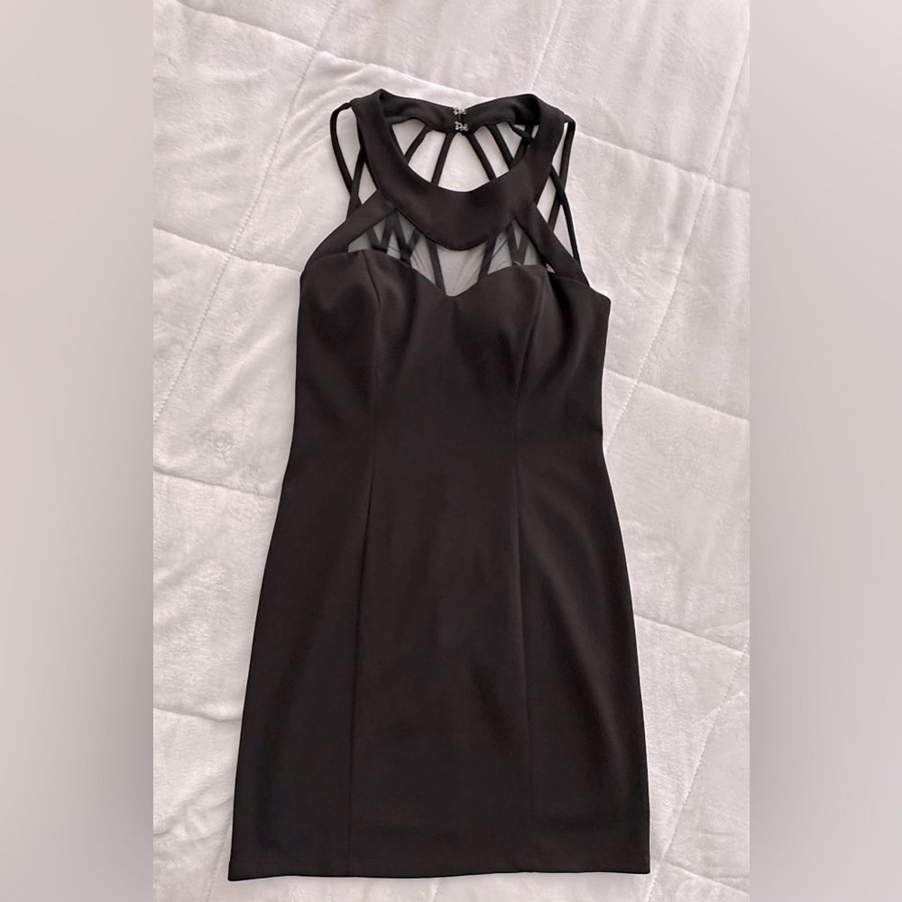 💜Bodycon Mini Black Dress